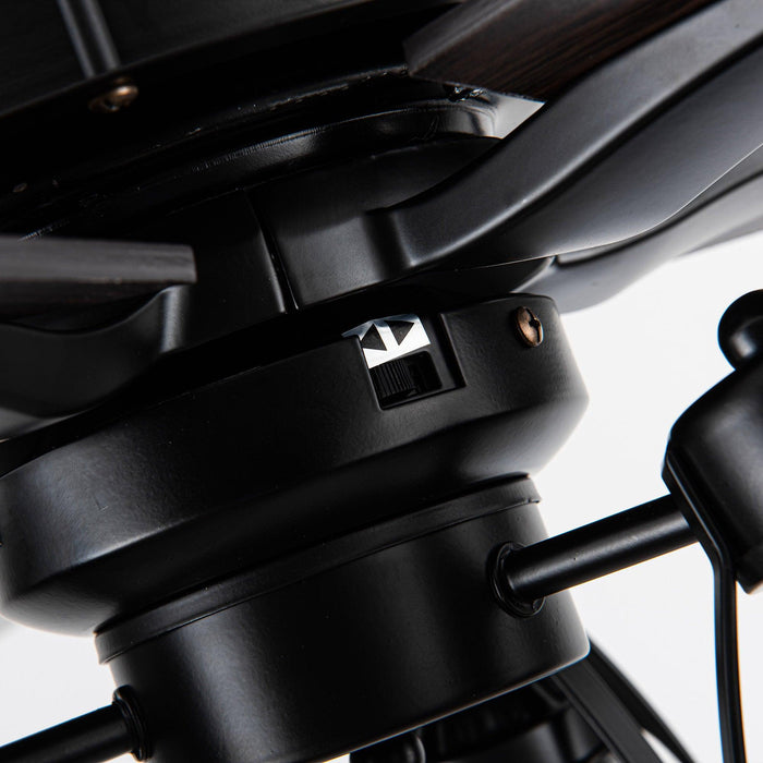 52" Kashmir Industrial Downrod Mount Reversible Ceiling Fan with Lighting and Remote Control - ParrotUncle