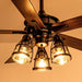 52" Kashmir Industrial Downrod Mount Reversible Ceiling Fan with Lighting and Remote Control - ParrotUncle