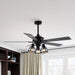 52" Kashmir Industrial Downrod Mount Reversible Ceiling Fan with Lighting and Remote Control - ParrotUncle