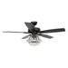52" Kerala Modern Chrome Downrod Mount Reversible Crystal Ceiling Fan with Lighting and Remote Control - ParrotUncle