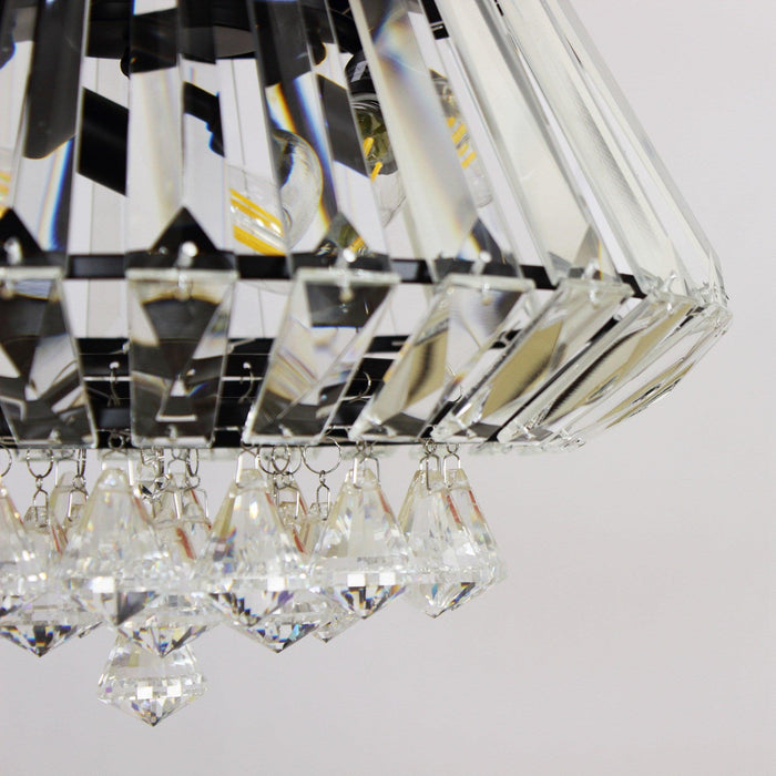 52" Kerala Modern Chrome Downrod Mount Reversible Crystal Ceiling Fan with Lighting and Remote Control - ParrotUncle