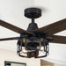 52" Kolkata Industrial Downrod Mount Reversible Ceiling Fan with Lighting and Remote Control - ParrotUncle