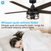 52" Kolkata Industrial Downrod Mount Reversible Ceiling Fan with Lighting and Remote Control - ParrotUncle