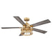 52" Lucknow Industrial Black Reversible Ceiling Fan with Lighting and Remote Control - ParrotUncle