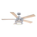 52" Lucknow Industrial Black Reversible Ceiling Fan with Lighting and Remote Control - ParrotUncle