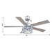 52" Lucknow Industrial Black Reversible Ceiling Fan with Lighting and Remote Control - ParrotUncle