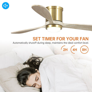 52" Mayna Hamptons Smart Fan with LED Light and Remote Control