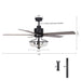 52" Mumbai Industrial Downrod Mount Reversible Ceiling Fan with Lighting and Remote Control - ParrotUncle
