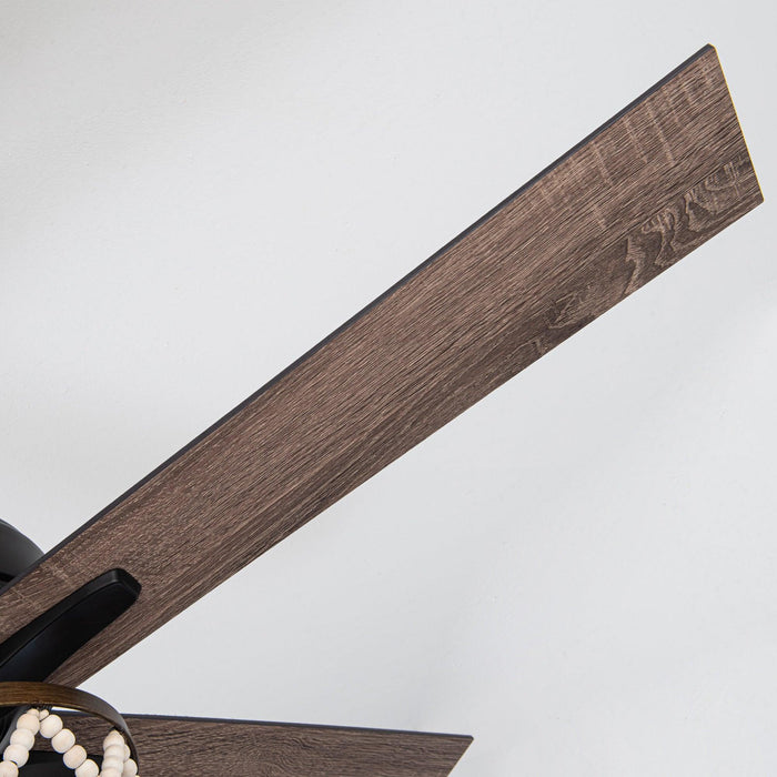 52" New Delhi Industrial Downrod Mount Reversible Ceiling Fan with Lighting and Remote Control - ParrotUncle