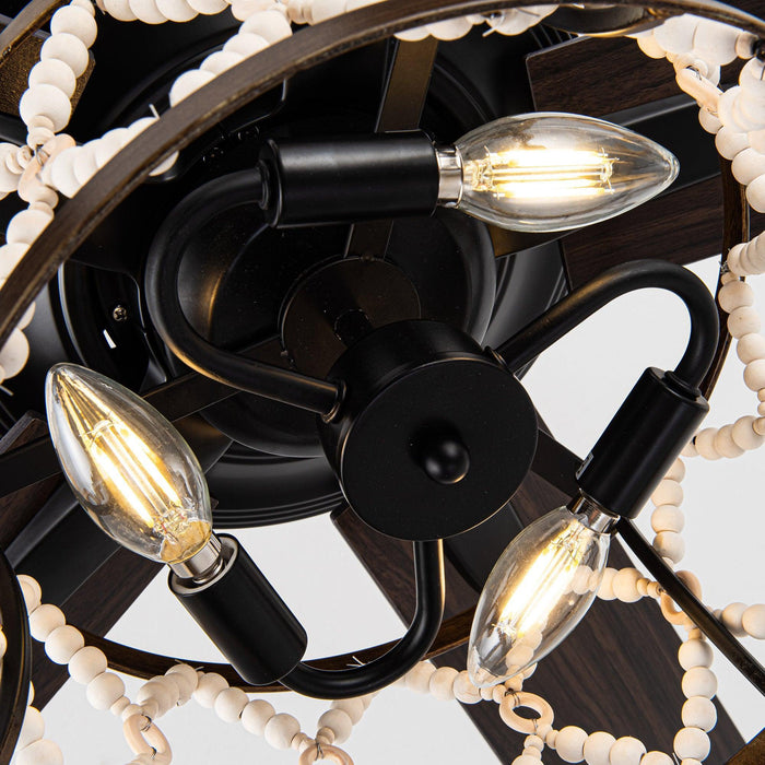 52" New Delhi Industrial Downrod Mount Reversible Ceiling Fan with Lighting and Remote Control - ParrotUncle