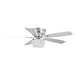 52" Panipat Modern Chrome Flush Mount Reversible Crystal Ceiling Fan with Lighting and Remote Control - ParrotUncle