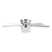 52" Panipat Modern Chrome Flush Mount Reversible Crystal Ceiling Fan with Lighting and Remote Control - ParrotUncle