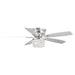 52" Panipat Modern Chrome Flush Mount Reversible Crystal Ceiling Fan with Lighting and Remote Control - ParrotUncle