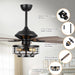 52" Paquette Industrial Downrod Mount Reversible Ceiling Fan with Lighting and Remote Control - ParrotUncle