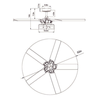 52" Prayag Industrial Downrod Mount Reversible Ceiling Fan with Lighting and Remote Control
