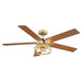 52" Prayag Industrial Downrod Mount Reversible Ceiling Fan with Lighting and Remote Control - ParrotUncle