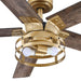 52" Prayag Industrial Downrod Mount Reversible Ceiling Fan with Lighting and Remote Control - ParrotUncle