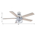 52" Prayag Industrial Downrod Mount Reversible Ceiling Fan with Lighting and Remote Control - ParrotUncle
