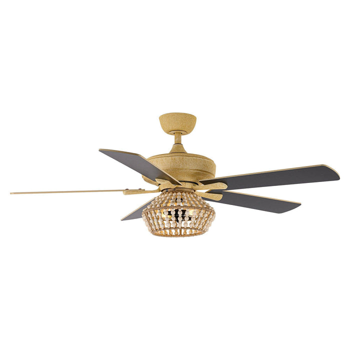 52" Pune Farmhouse Downrod Mount Reversible Ceiling Fan with Lighting and Remote Control - ParrotUncle