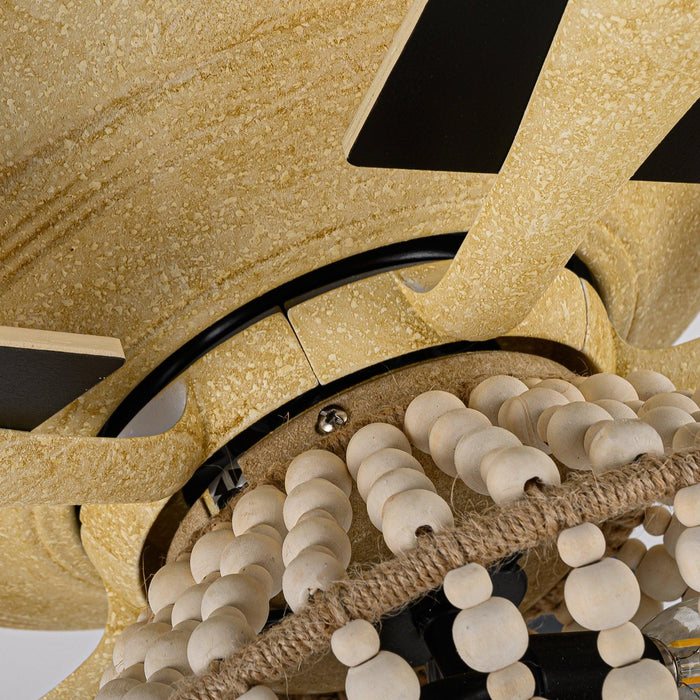 52" Pune Farmhouse Downrod Mount Reversible Ceiling Fan with Lighting and Remote Control - ParrotUncle