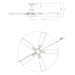 52" Tata Nagar Industrial Brush Nickel Downrod Mount Reversible Crystal Ceiling Fan with Lighting and Remote Control - ParrotUncle