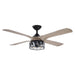 52" Tata Nagar Industrial Downrod Mount Reversible Crystal Ceiling Fan with Lighting and Remote Control - ParrotUncle