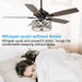 52" Tibuh Modern Downrod Mount Reversible Crystal Ceiling Fan with Lighting and Remote Control - ParrotUncle