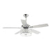 52" Tibuh Modern Downrod Mount Reversible Crystal Ceiling Fan with Lighting and Remote Control - ParrotUncle