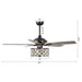 52" Tibuh Modern Downrod Mount Reversible Crystal Ceiling Fan with Lighting and Remote Control - ParrotUncle