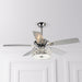 52" Tibuh Modern Downrod Mount Reversible Crystal Ceiling Fan with Lighting and Remote Control - ParrotUncle