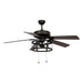 52" Urbana Downrod Mount Reversible Industrial Ceiling Fan with Lighting and Pull Chain - ParrotUncle