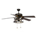 52" Urbana Downrod Mount Reversible Industrial Ceiling Fan with Lighting and Pull Chain - ParrotUncle