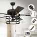 52" Urbana Downrod Mount Reversible Industrial Ceiling Fan with Lighting and Pull Chain - ParrotUncle