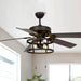 52" Urbana Downrod Mount Reversible Industrial Ceiling Fan with Lighting and Pull Chain - ParrotUncle