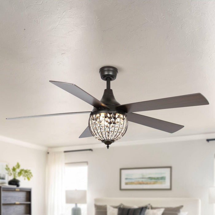 52" Varanasi Farmhouse Downrod Mount Ceiling Fan with Lighting and Remote Control - ParrotUncle