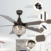 52" Varanasi Farmhouse Downrod Mount Ceiling Fan with Lighting and Remote Control - ParrotUncle