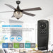 52" Varanasi Farmhouse Downrod Mount Ceiling Fan with Lighting and Remote Control - ParrotUncle