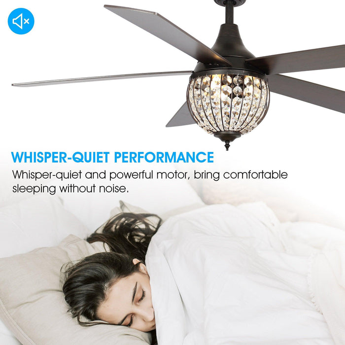 52" Varanasi Farmhouse Downrod Mount Ceiling Fan with Lighting and Remote Control - ParrotUncle