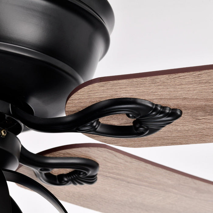 52" Wilburton Industrial Downrod Mount Reversible Ceiling Fan with Lighting and Remote Control - ParrotUncle