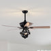 52" Wilburton Industrial Downrod Mount Reversible Ceiling Fan with Lighting and Remote Control - ParrotUncle