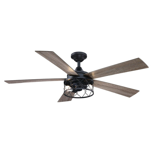 52" Windmill Modern Downrod Mount Reversible Ceiling Fan with Lighting and Remote Control - ParrotUncle