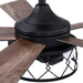 52" Windmill Modern Downrod Mount Reversible Ceiling Fan with Lighting and Remote Control - ParrotUncle