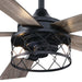 52" Windmill Modern Downrod Mount Reversible Ceiling Fan with Lighting and Remote Control - ParrotUncle
