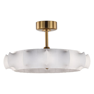 Perimost 30 Inch Electroplated Golden Downrod Mount Luxury Caged Ceiling Fan with Light and Remote Control