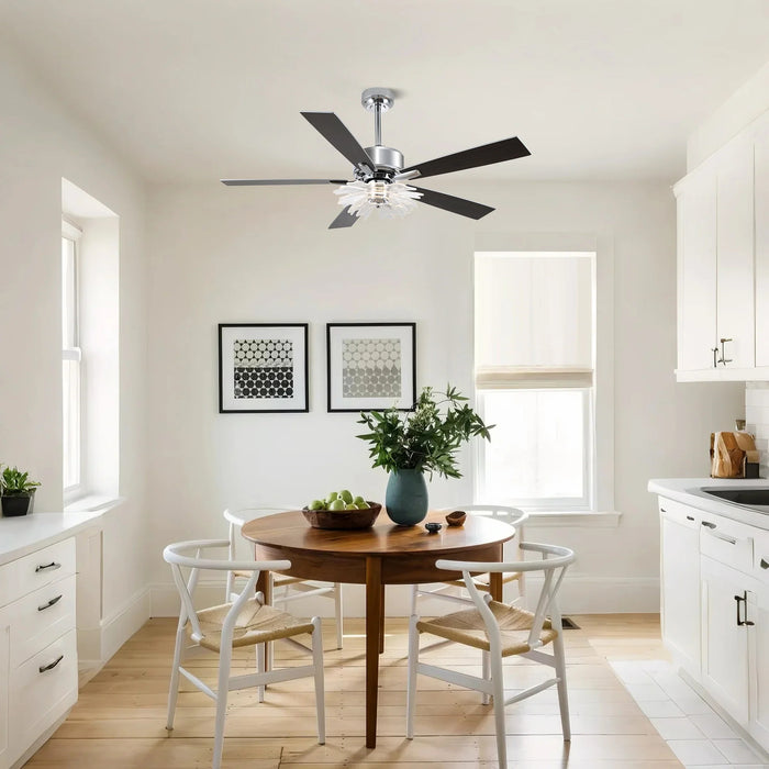 52 Inch Rory LED Modern Downrod Mount Ceiling Fan with Remote Control