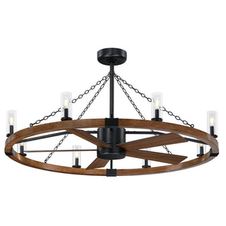 52" Amelia Black Industrial Fandelier