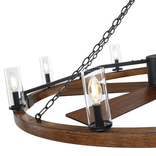 52" Amelia Black Industrial Fandelier