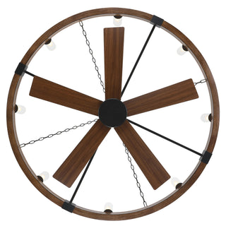52" Amelia Black Industrial Fandelier