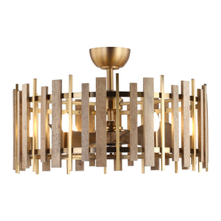 Perimost 31 Inch Electroplated Golden Downrod Mount Luxury Ceiling Fan With Light and Remote Control