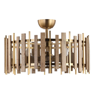 Perimost 31 Inch Electroplated Golden Downrod Mount Luxury Ceiling Fan With Light and Remote Control